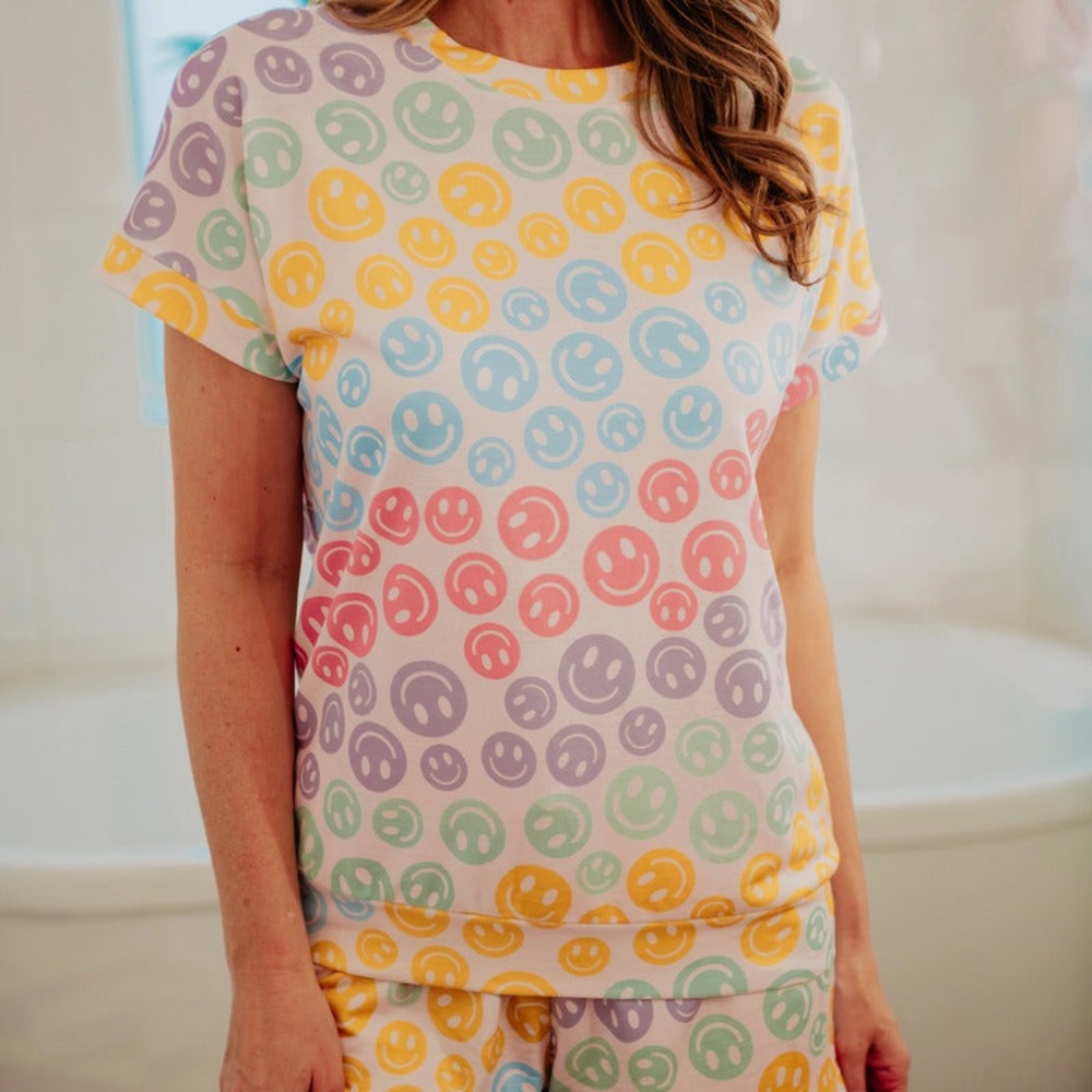 Boutique: Colorful Smiley Face lounge set, happy pants